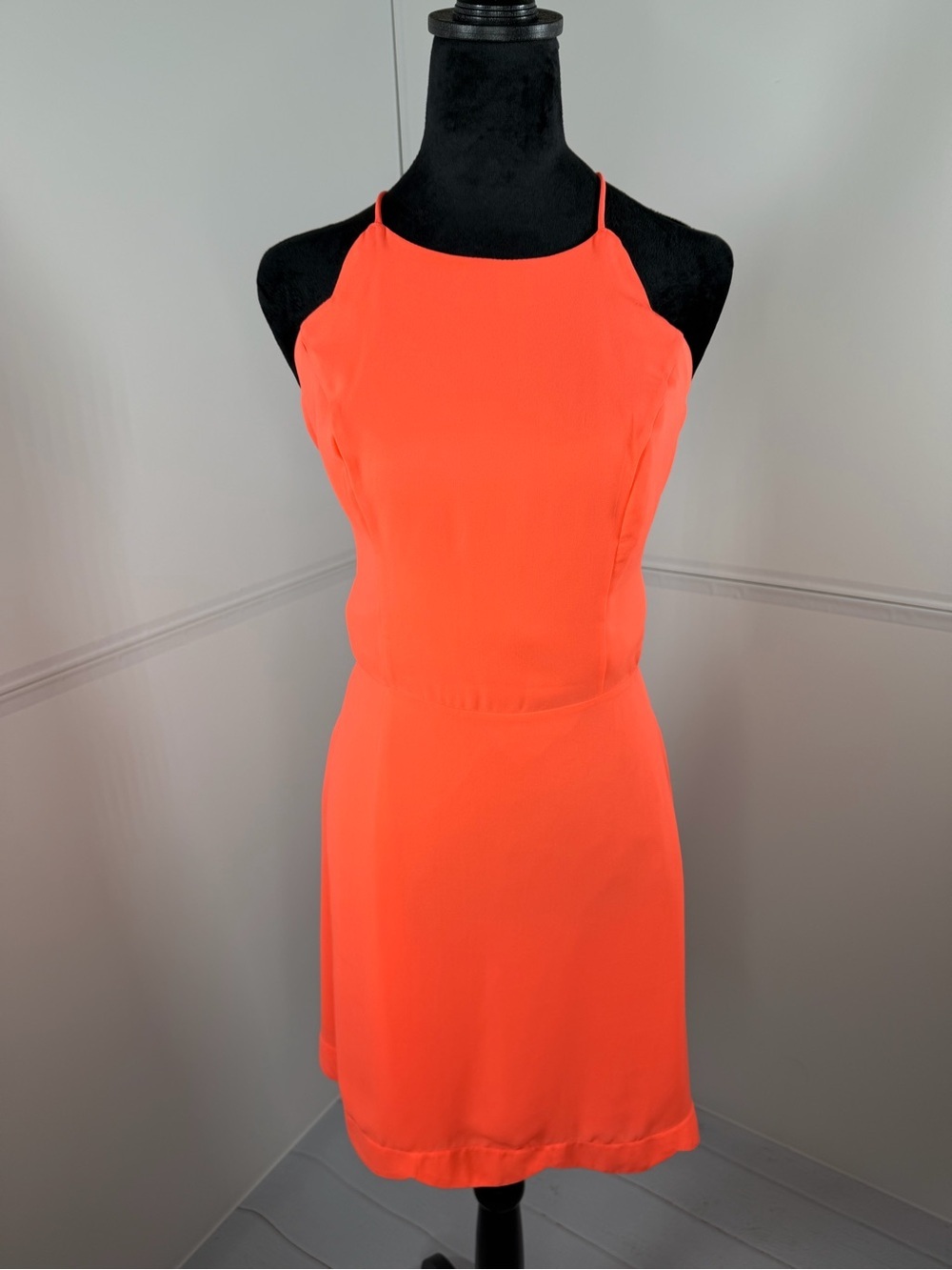 Altar'd State Neon Orange Open Back Dress Size Large